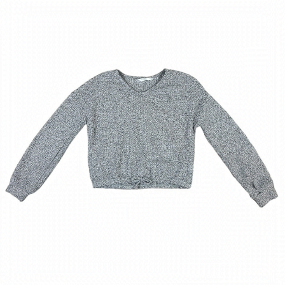 Urban kids gray tie waist cropped Sweater Medium